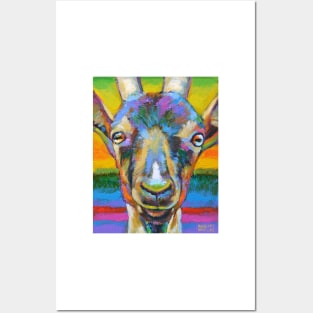 Colorful Cute FARM GOAT by Robert Phelps Posters and Art